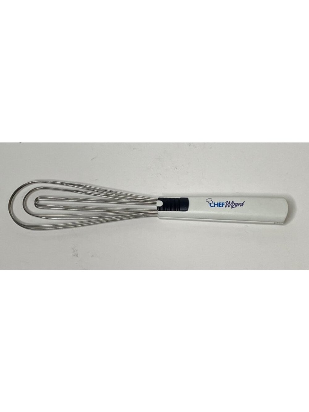 Chef Wizard White Whisk Locking Handle Tongs Kitchen Utensil Gadget